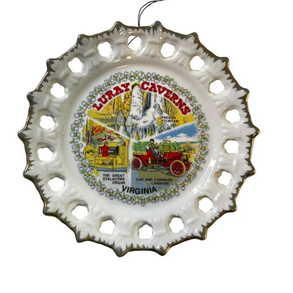 Vintage LURAY CAVERNS Virginia Decorative Display Plate - Picture 1 of 8